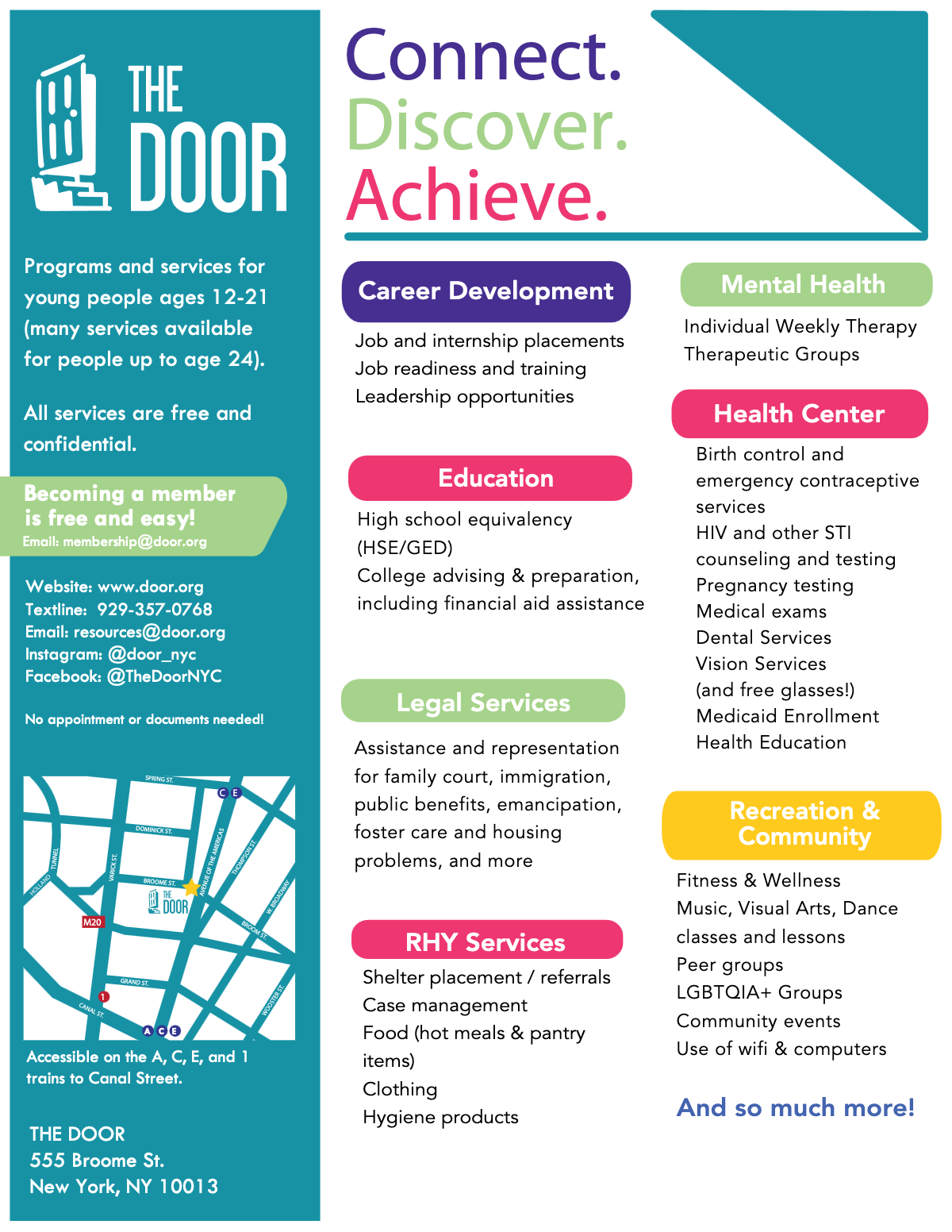 Poster of The Door COnnect.Discover.Achieve.